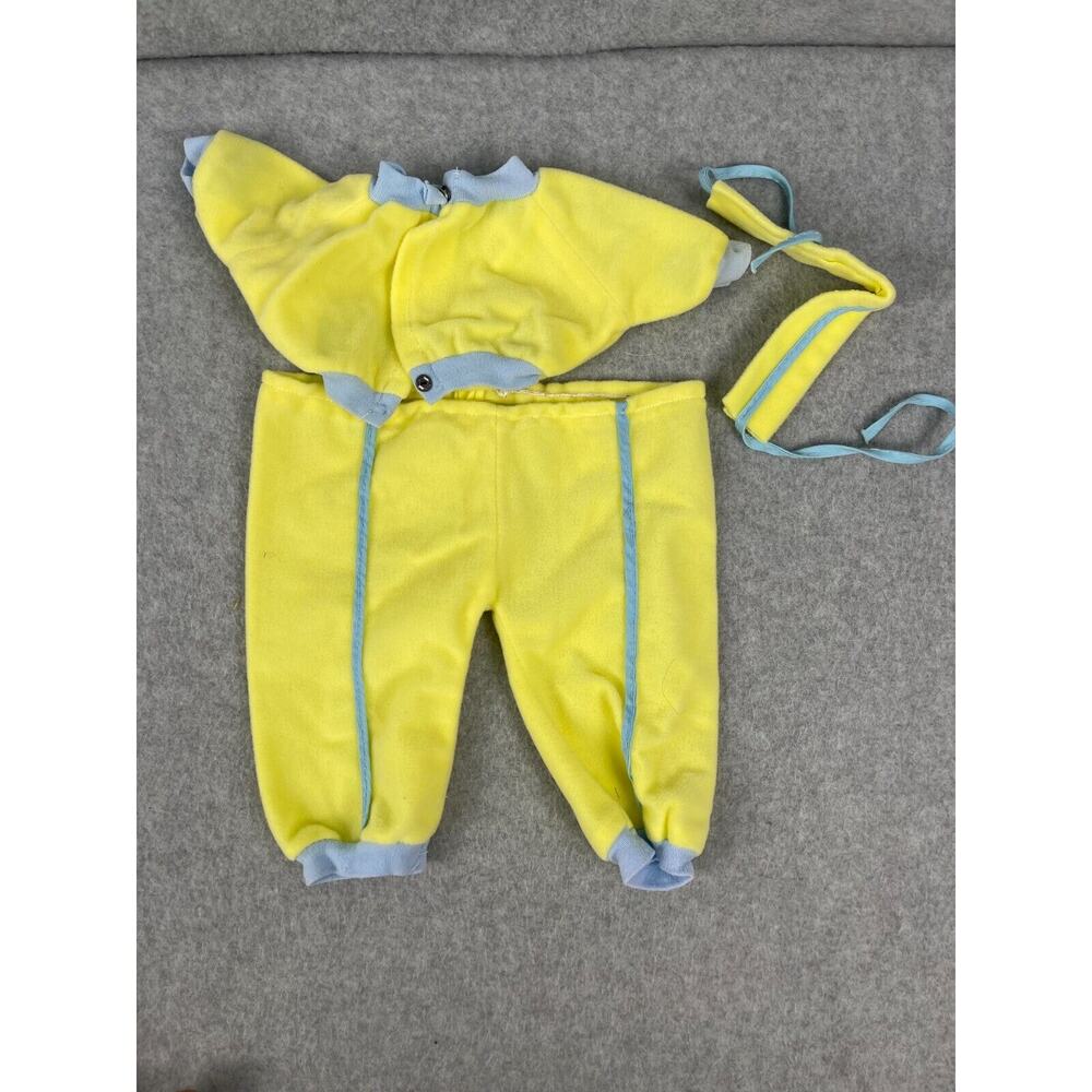 VTG Cabbage Patch Kids Yellow Outfit Clothing Pants Shirt Headband‎